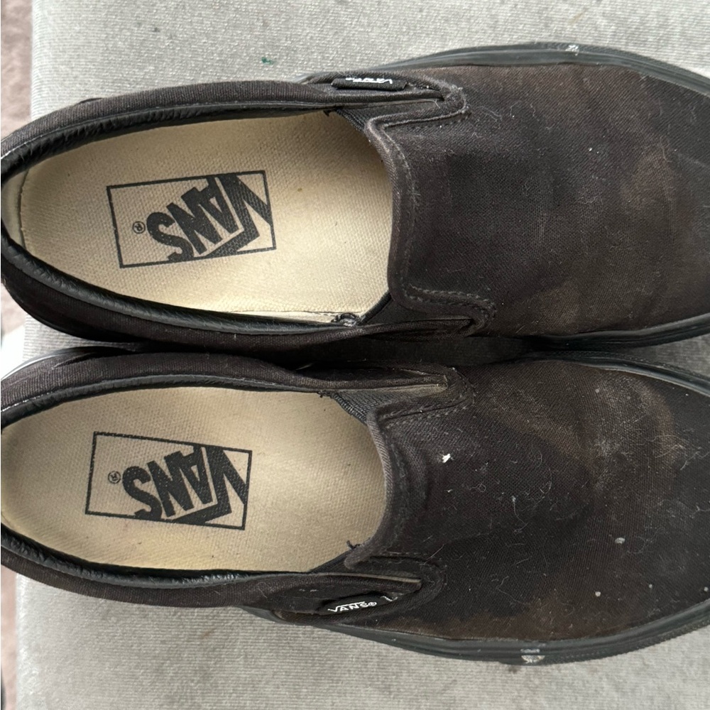 Worn black vans